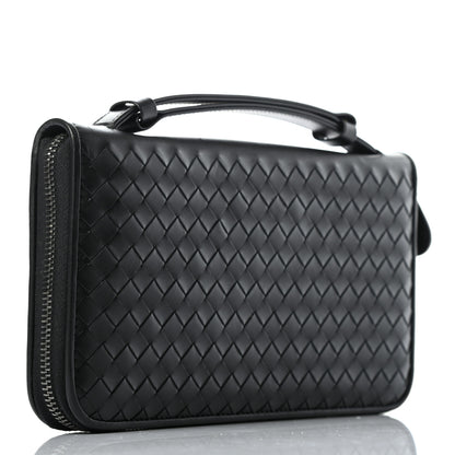 Bottega Veneta Nappa Intrecciato Travel Organizer Wallet Black 4 of 9