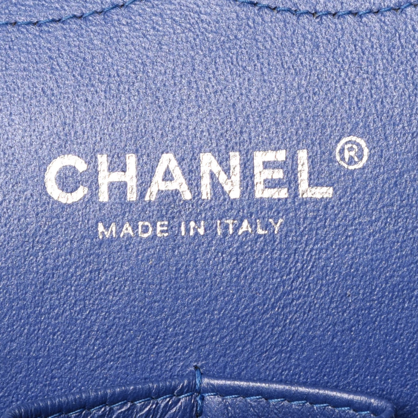 Patent Quilted Jumbo Double Flap Dark Blue