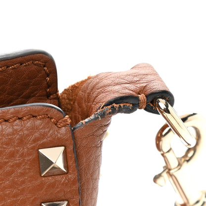 Valentino Garavani Pebbled Calfskin Mini Rockstud Flip-Lock Messenger Bag Light Cuir 9 of 10