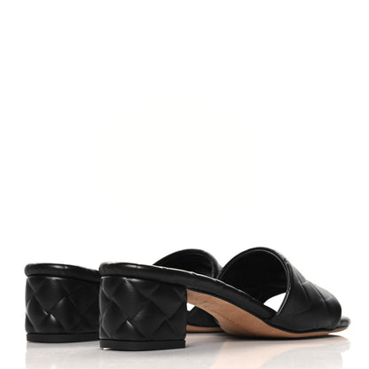 Bottega Veneta Lambskin Weaving Effect Amy Sandals 37 Black 5 of 9