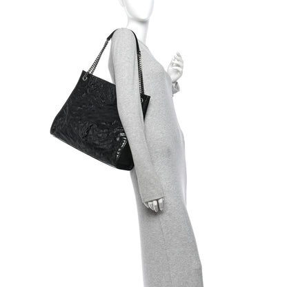 Saint Laurent Crinkled Calfskin Matelasse Monogram Large Niki Shopper Tote Black 2 of 11