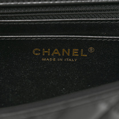 Chanel Lambskin Quilted Small Strass On Top Flap Bag Black 7 of 11