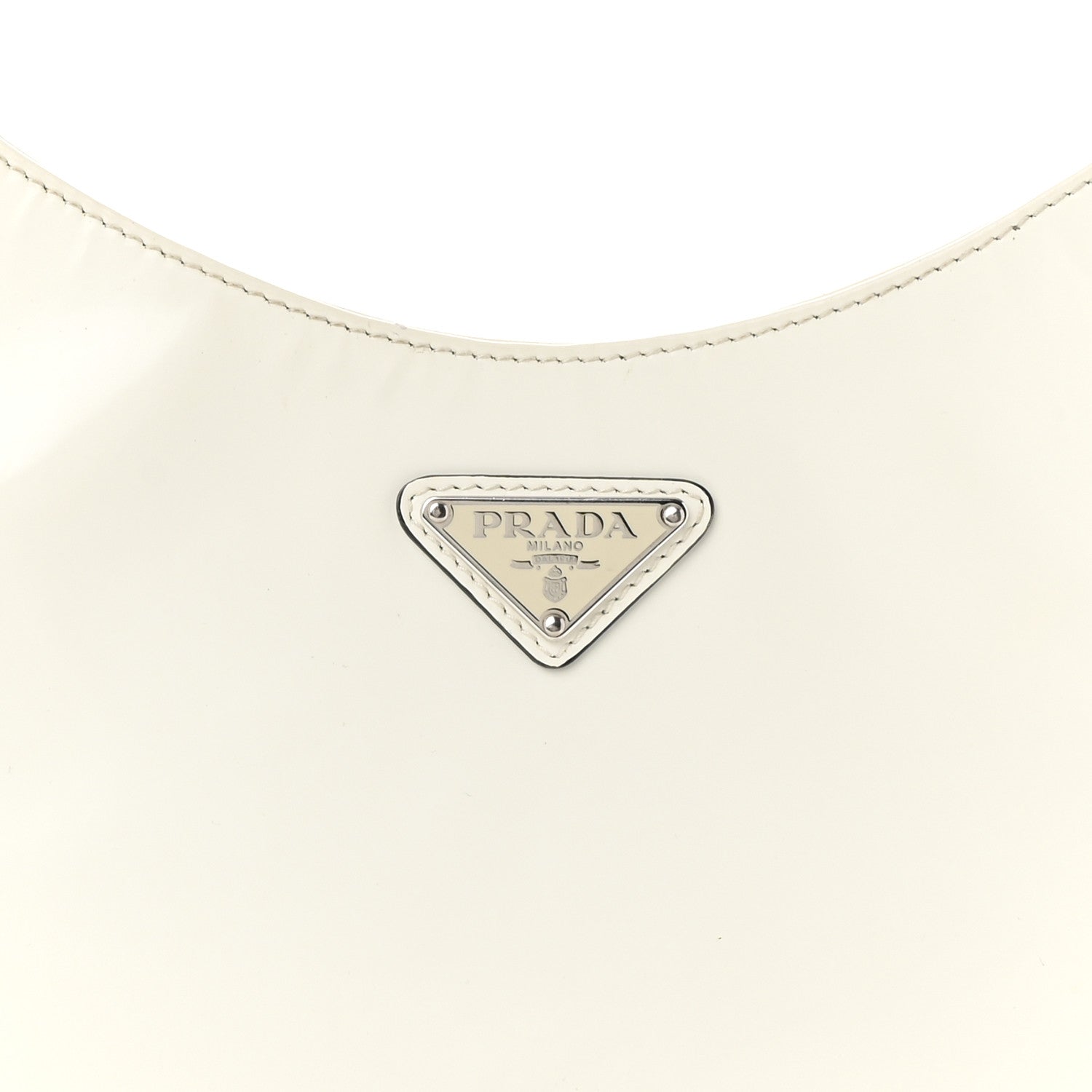 Prada Spazzolato Cleo Adjustable Strap Shoulder Bag White 8 of 16