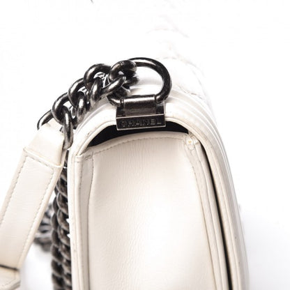 Chanel Calfskin Double Stitch Medium Boy Flap White 16 of 16