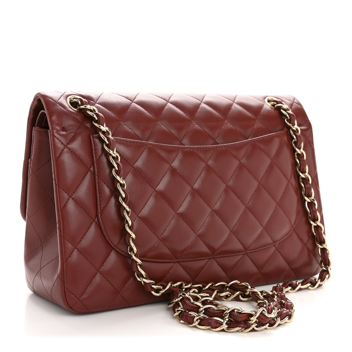 Chanel Lambskin Quilted Jumbo Double Flap Burgundy 3 of 14
