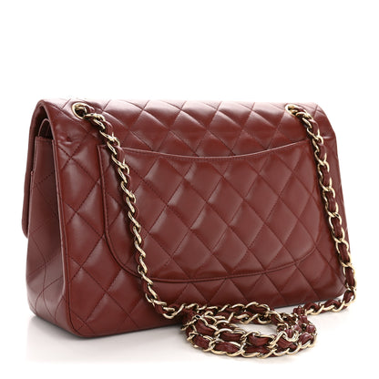 Chanel Lambskin Quilted Jumbo Double Flap Burgundy 3 of 14