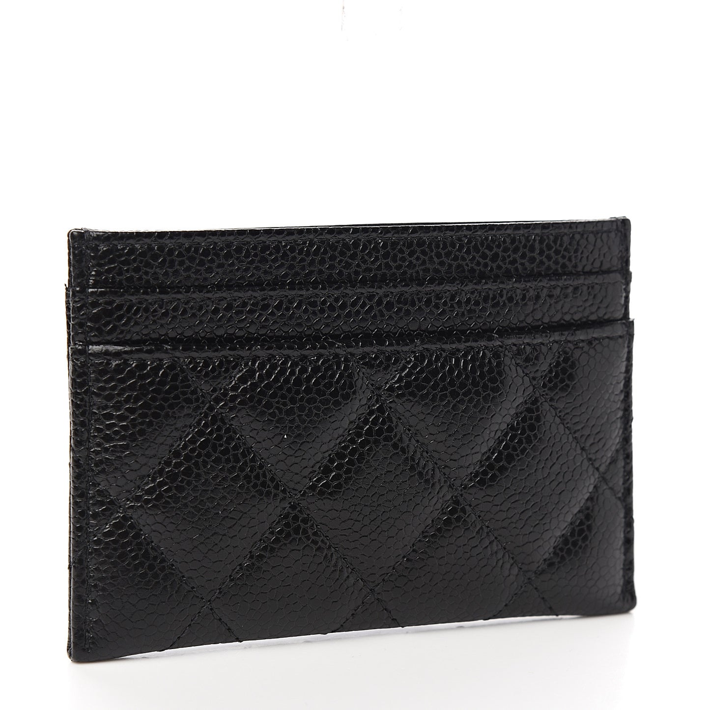 Caviar Quilted Incognito Card Holder Black