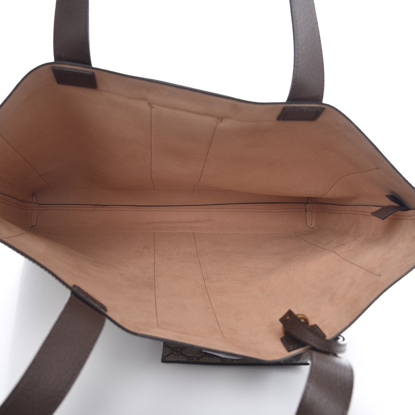 GG Supreme Monogram Web Large Ophidia Vertical Shopping Tote Brown