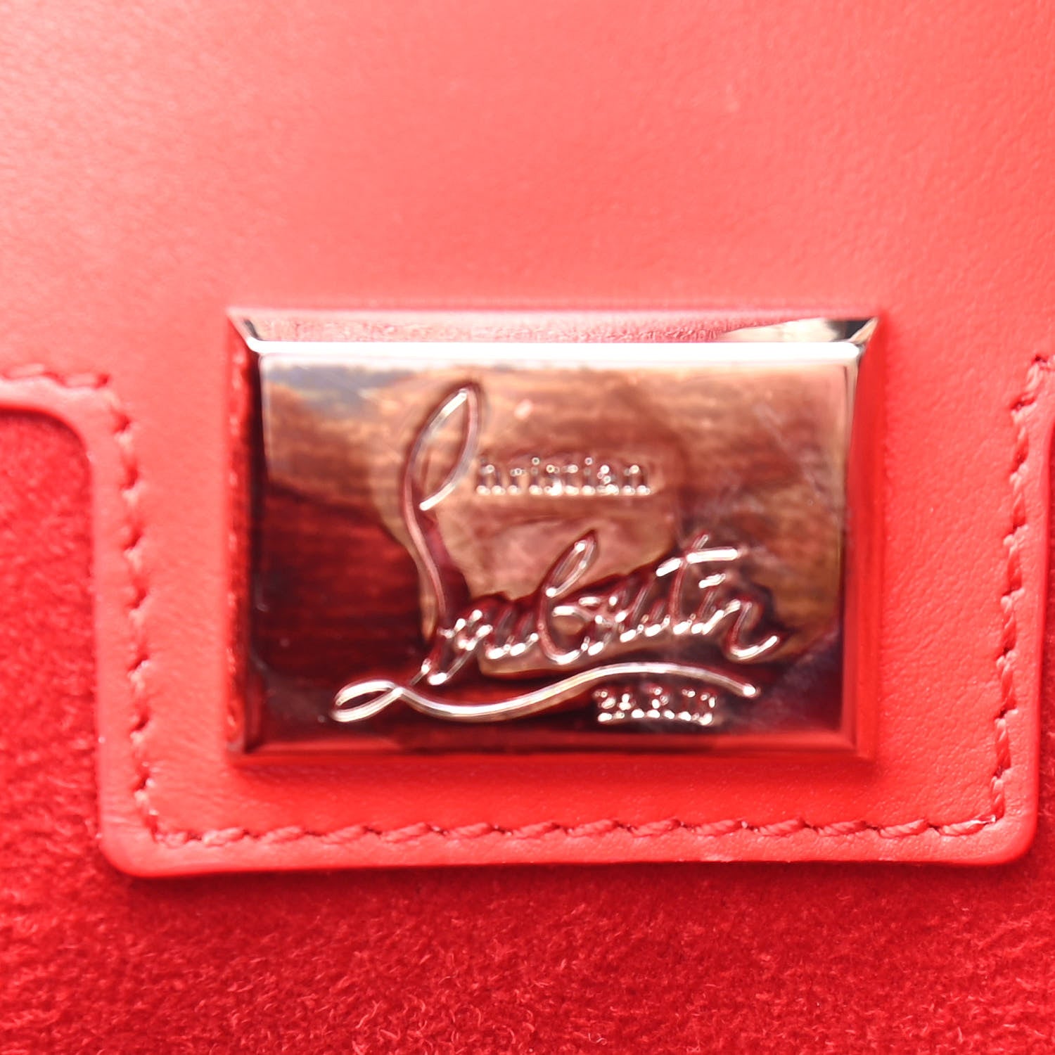 Christian Louboutin Calfskin Patent Studded Large Paloma Cashmere 6 of 8