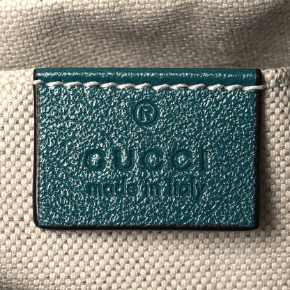 Gucci Azalea Calfskin Enamel Matelasse Diagonal Small Torchon GG Marmont Chain Shoulder Bag Imperial Blue Pavone 6 of 10