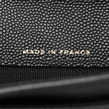Chanel Shiny Caviar Quilted Strass CC Flap Card Holder Black 7 of 9