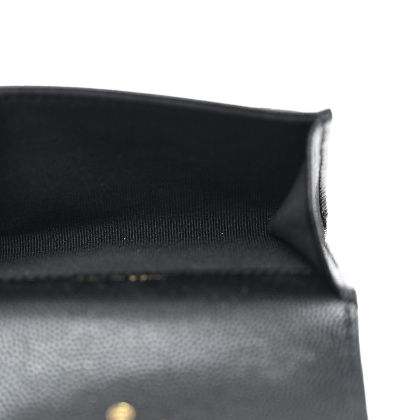 Caviar Quilted Boy Flap Card Holder Black