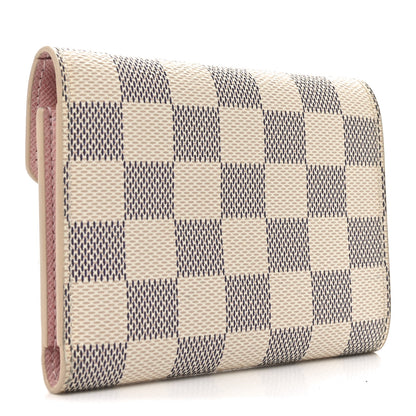 Louis Vuitton Damier Azur Victorine Wallet Rose Ballerine 3 of 6