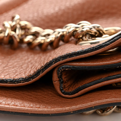 Gucci Pebbled Calfskin Medium Soho Chain Shoulder Bag Camelia 12 of 13