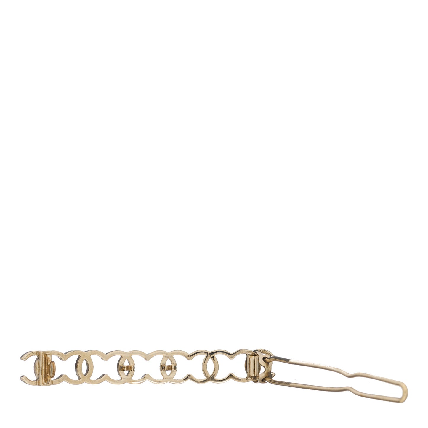 Metal CC Hair Clip Barrette Gold
