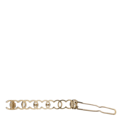 Chanel Metal CC Hair Clip Barrette Gold 3 of 5