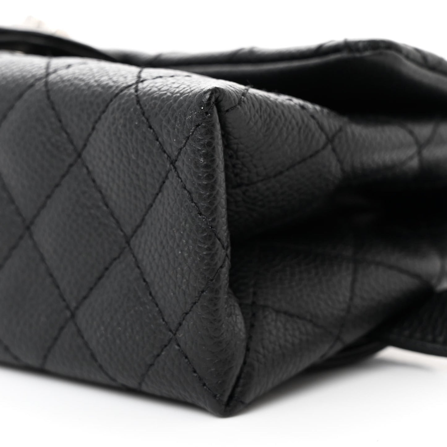 Grained Calfskin Quilted 2.55 Reissue Flap Belt Bag Clutch  Black