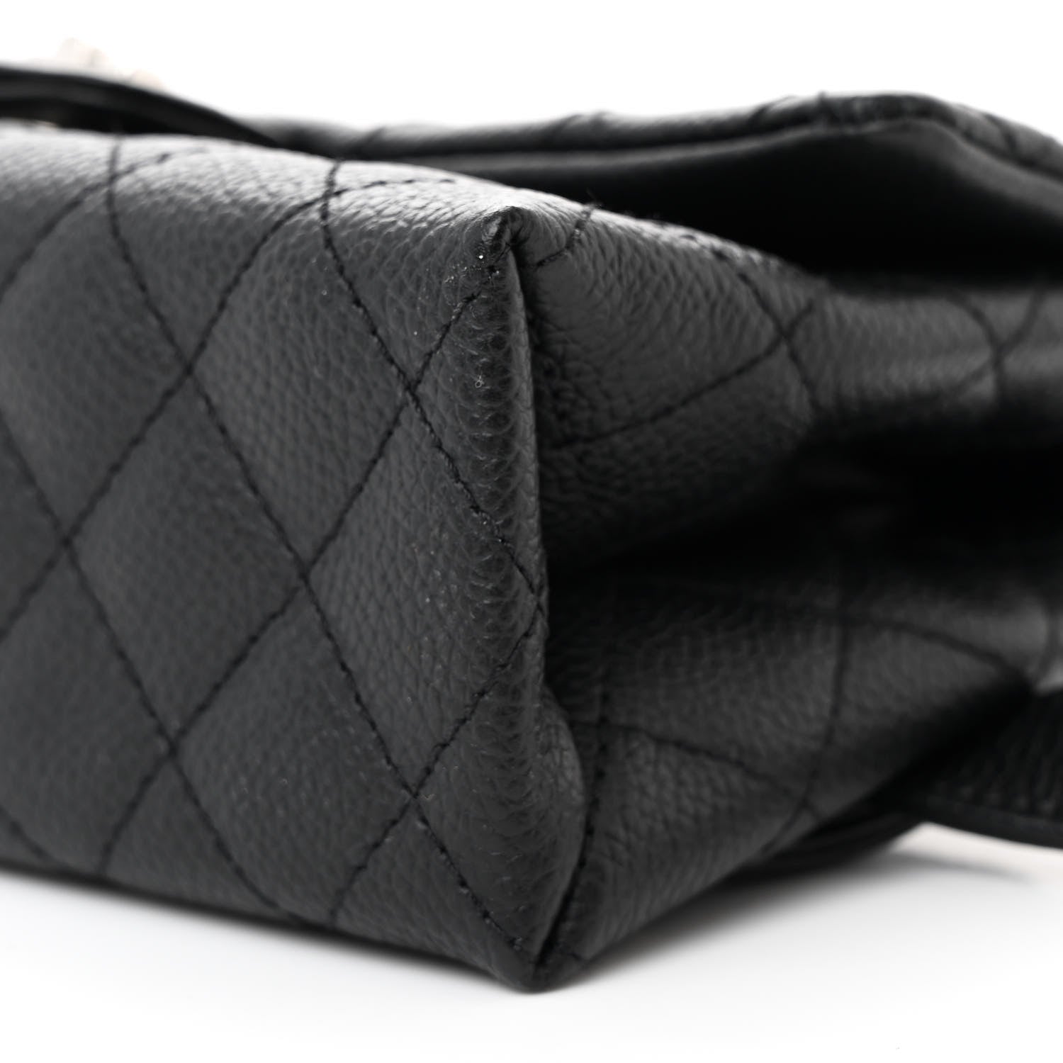 Chanel Grained Calfskin Quilted 2.55 Reissue Flap Belt Bag Clutch  Black 10 of 11