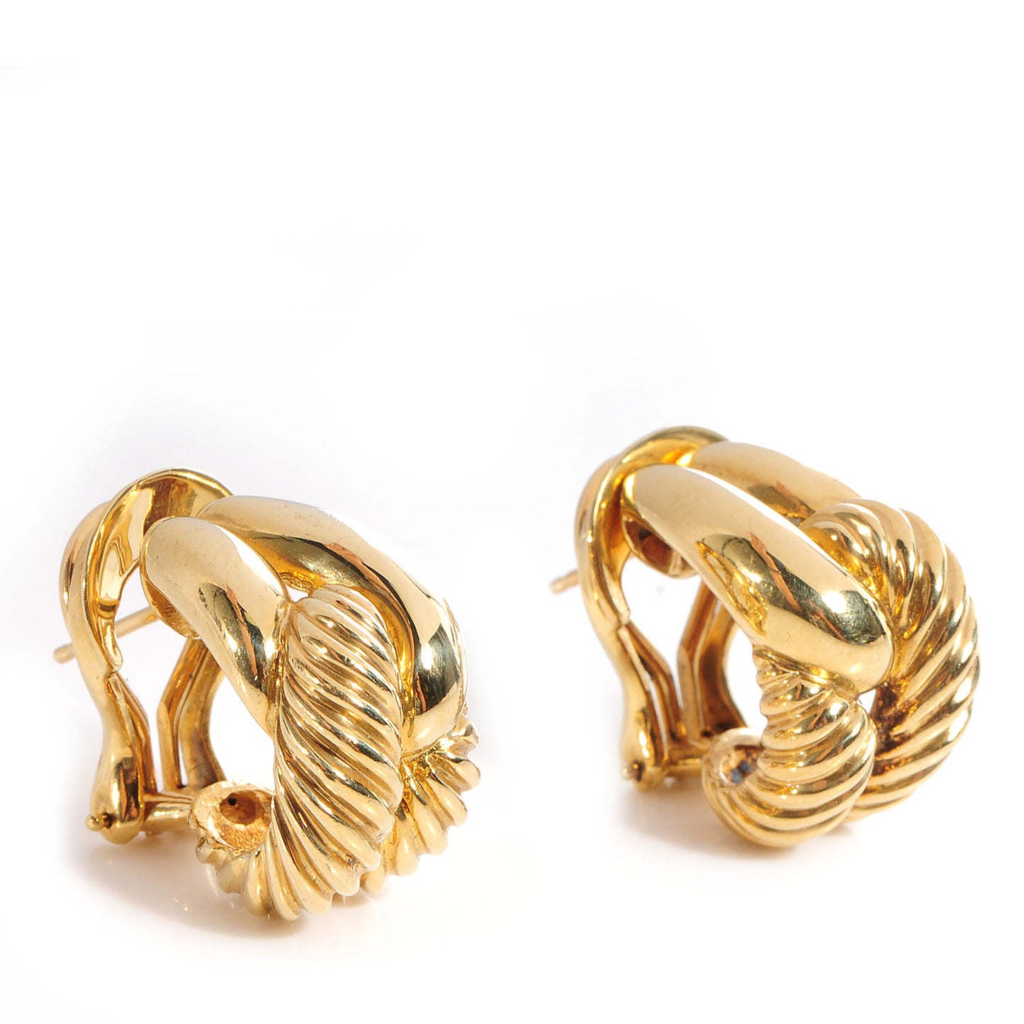 18k Yellow Gold Labyrinth Earrings