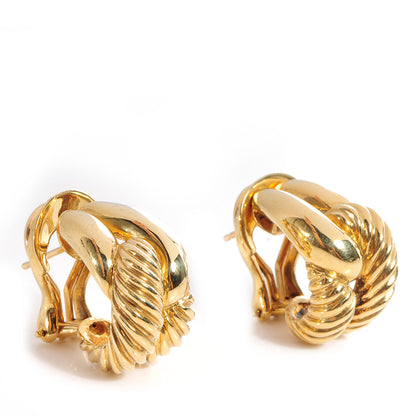 David Yurman 18k Yellow Gold Labyrinth Earrings 3 of 6