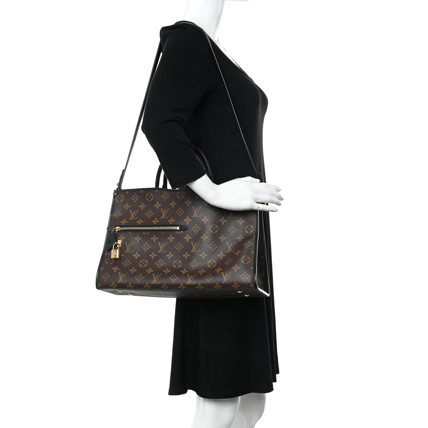Louis Vuitton Monogram Popincourt MM Black 2 of 11