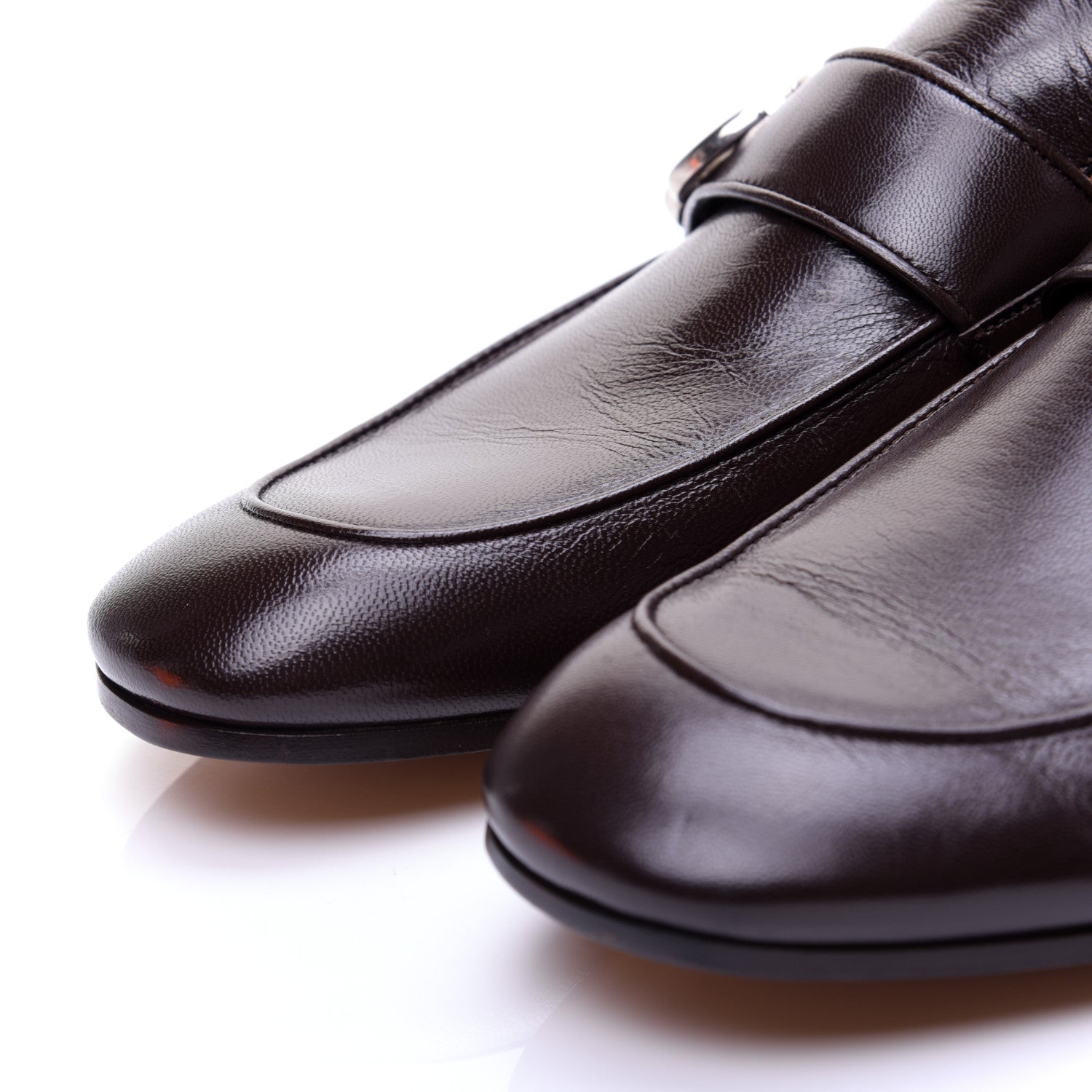 Gucci Goatskin Mens GG Loafers 10.5 Cocoa 7 of 15