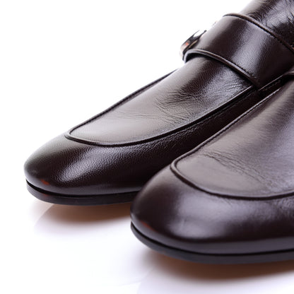 Gucci Goatskin Mens GG Loafers 10.5 Cocoa 7 of 15