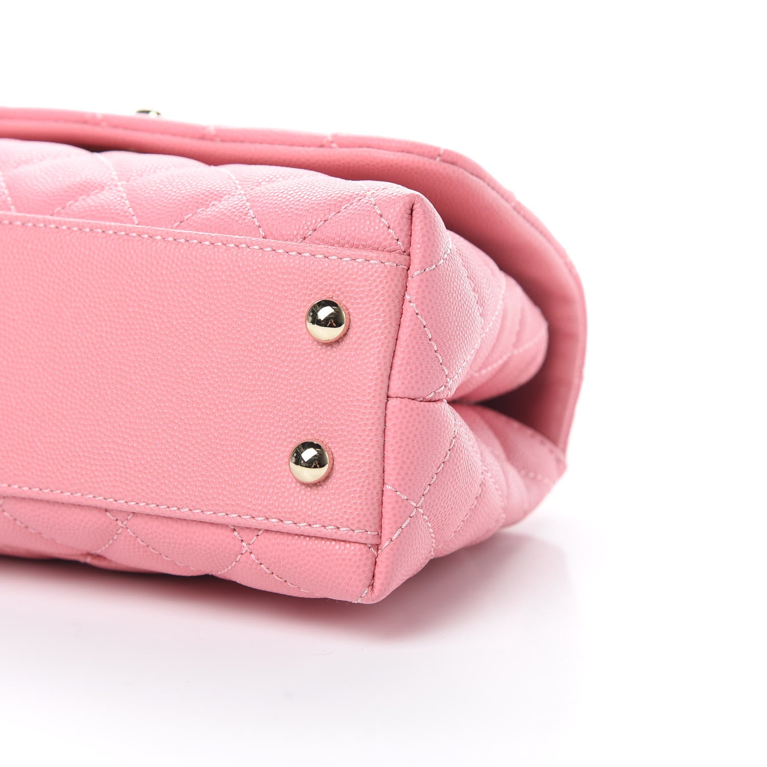 Chanel Caviar Quilted Mini Coco Handle Flap Pink 10 of 10