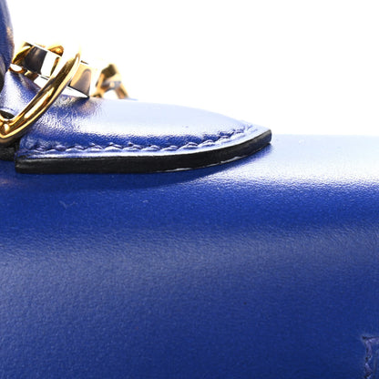Hermes Tadelakt Kelly Sellier 35 Bleu Electric 13 of 15
