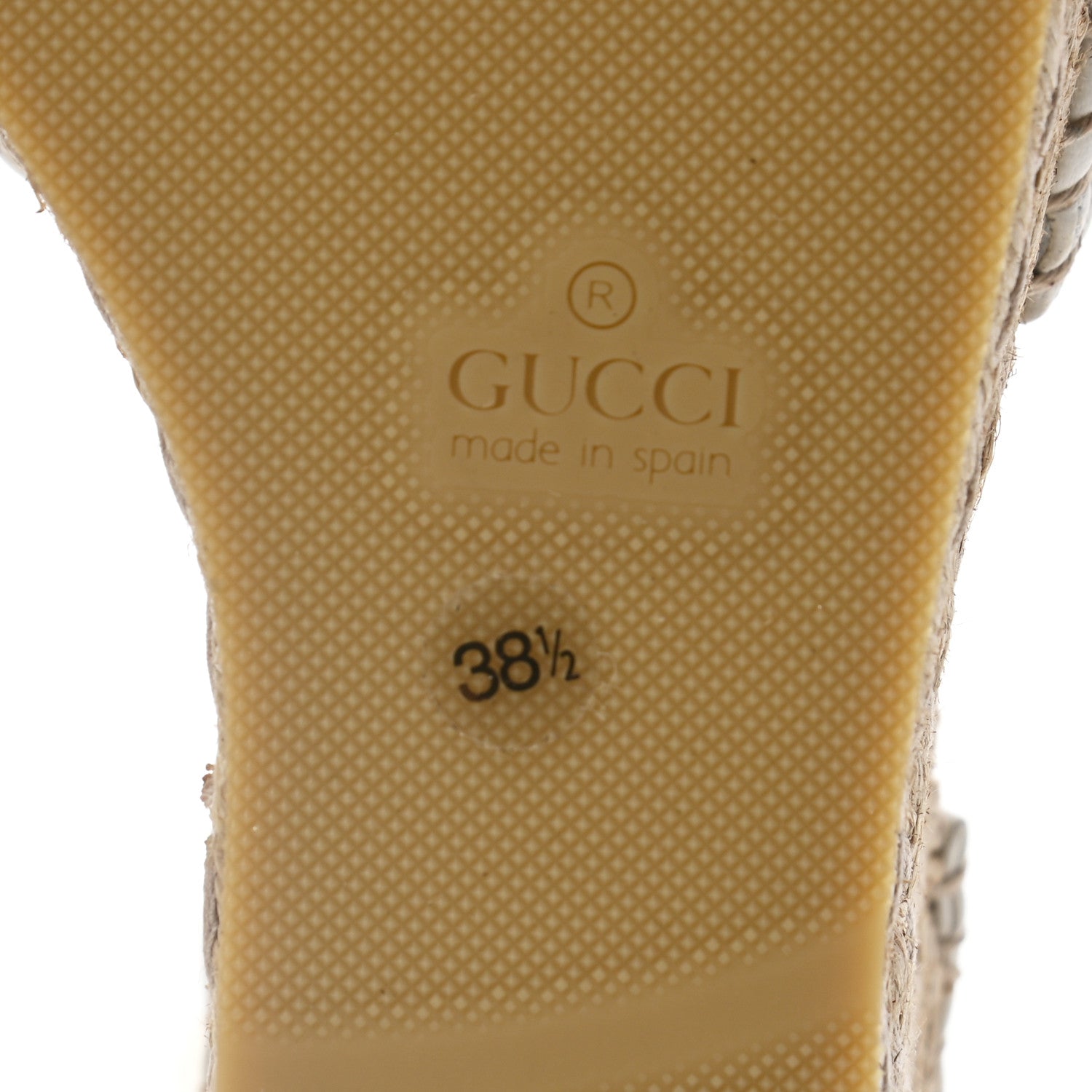 Gucci Nappa Matelasse GG Marmont Ankle Wrap Platform 35/120mm Espadrille Wedges 38.5 Great White 7 of 10