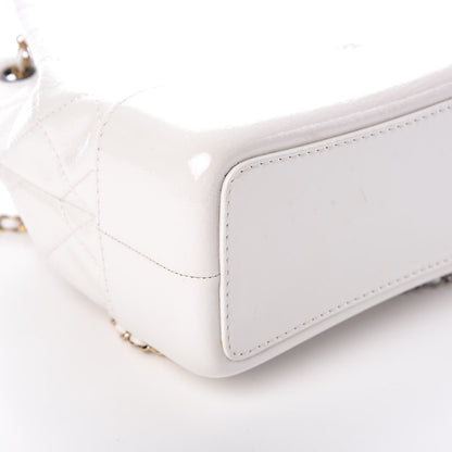 Chanel Patent Goatskin Quilted Small Gabrielle Backpack White 8 of 10