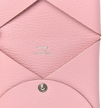 Hermes Chevre Mysore Calvi Card Case Rose Sakura 6 of 8