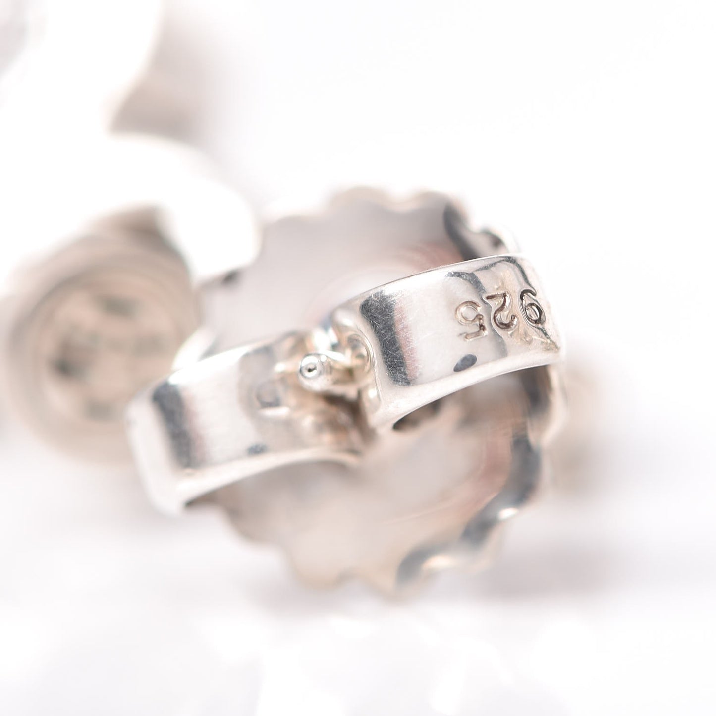Sterling Silver White Topaz Kali Square Drop Earrings