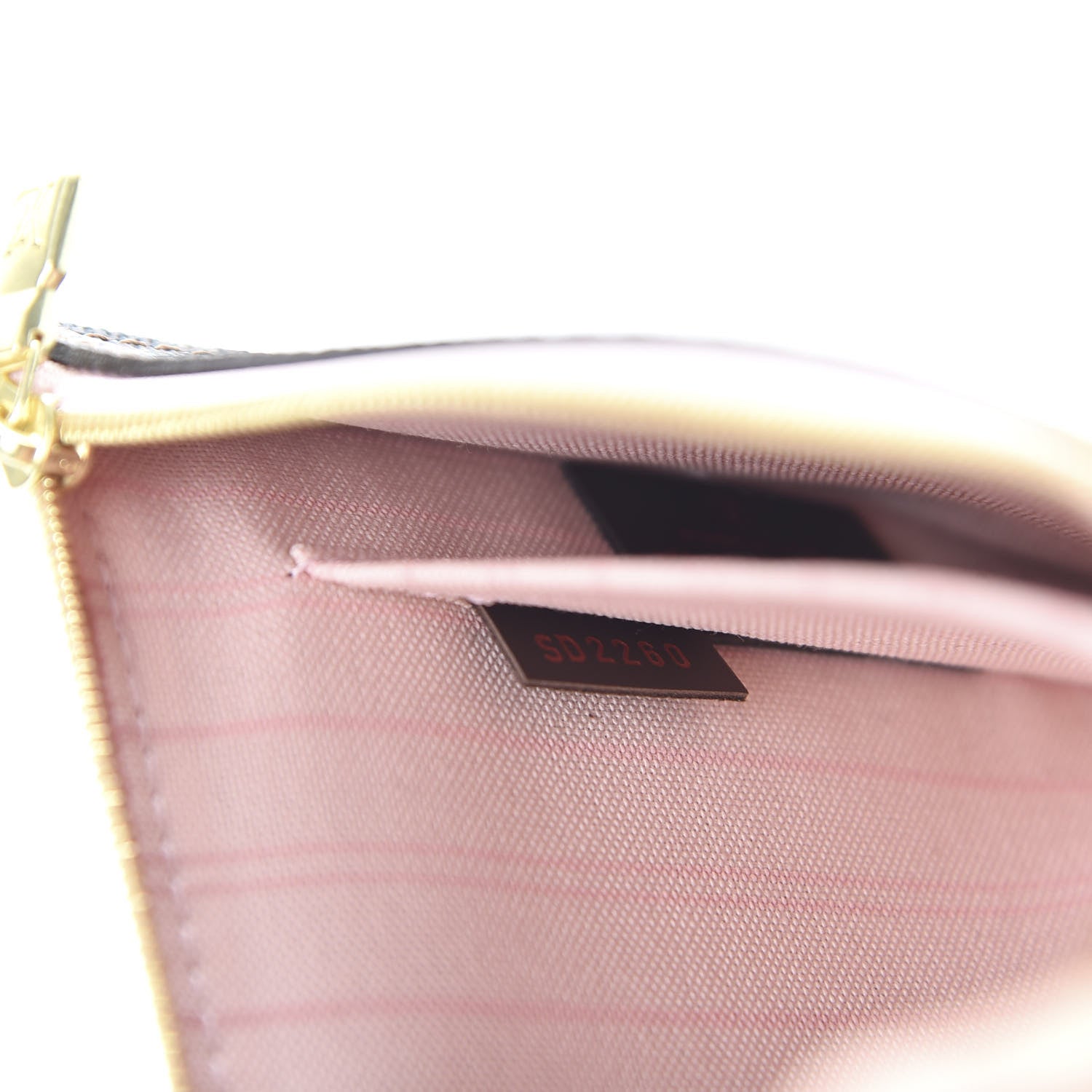 Louis Vuitton Damier Ebene Neverfull MM GM Pochette Rose Ballerine 6 of 9