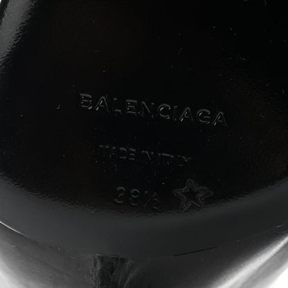 Balenciaga Neoprene Patent Calfskin Scuba Wedge Ankle Boots 38.5 Black 6 of 10
