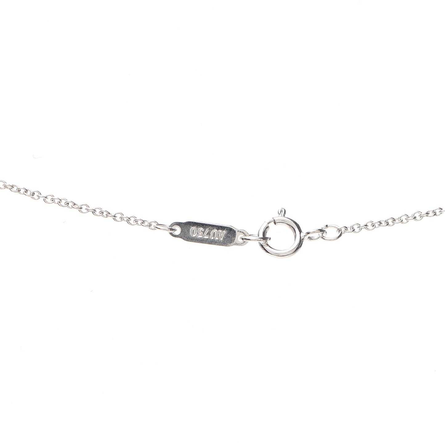 18K White Gold Diamond Metro Heart Pendant Necklace