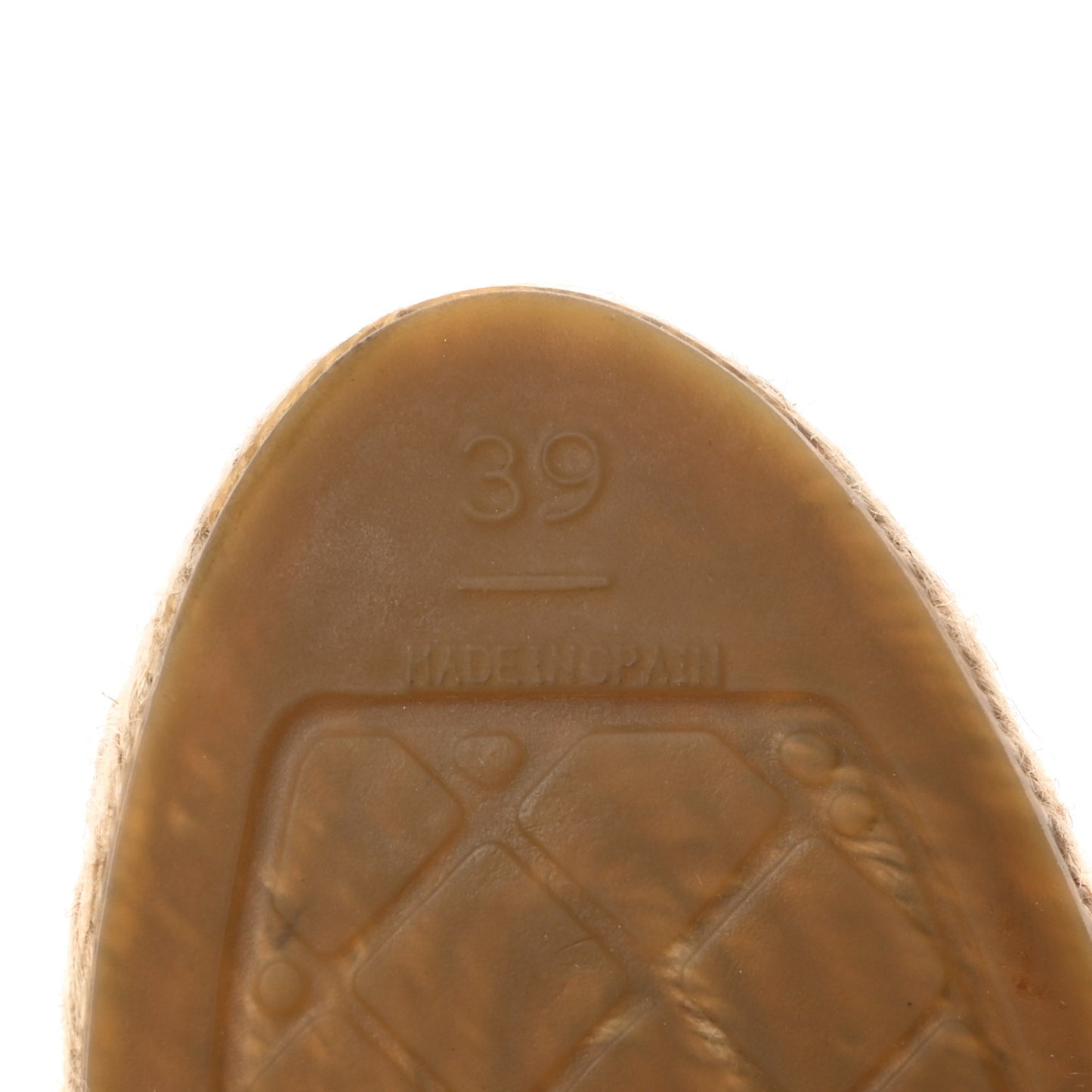 Laminated Goatskin CC Espadrilles 39 Silver