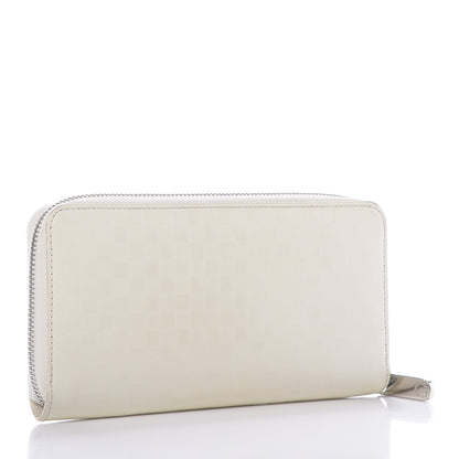 Louis Vuitton Shiny Calfskin Damier Facette Zippy Wallet Creme 3 of 12