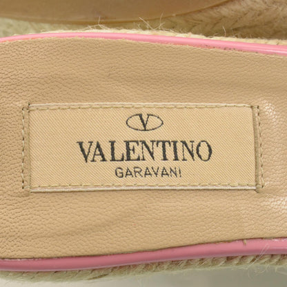 Valentino Garavani Patent Mena Bow Espadrille Wedges 38 Pink Rose 5 of 5