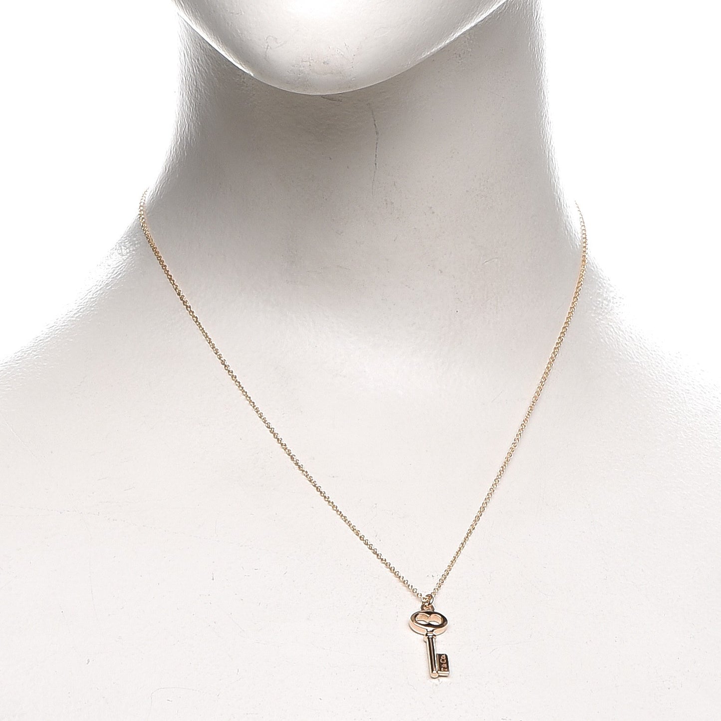 18K Rose Gold Mini Key Pendant Necklace
