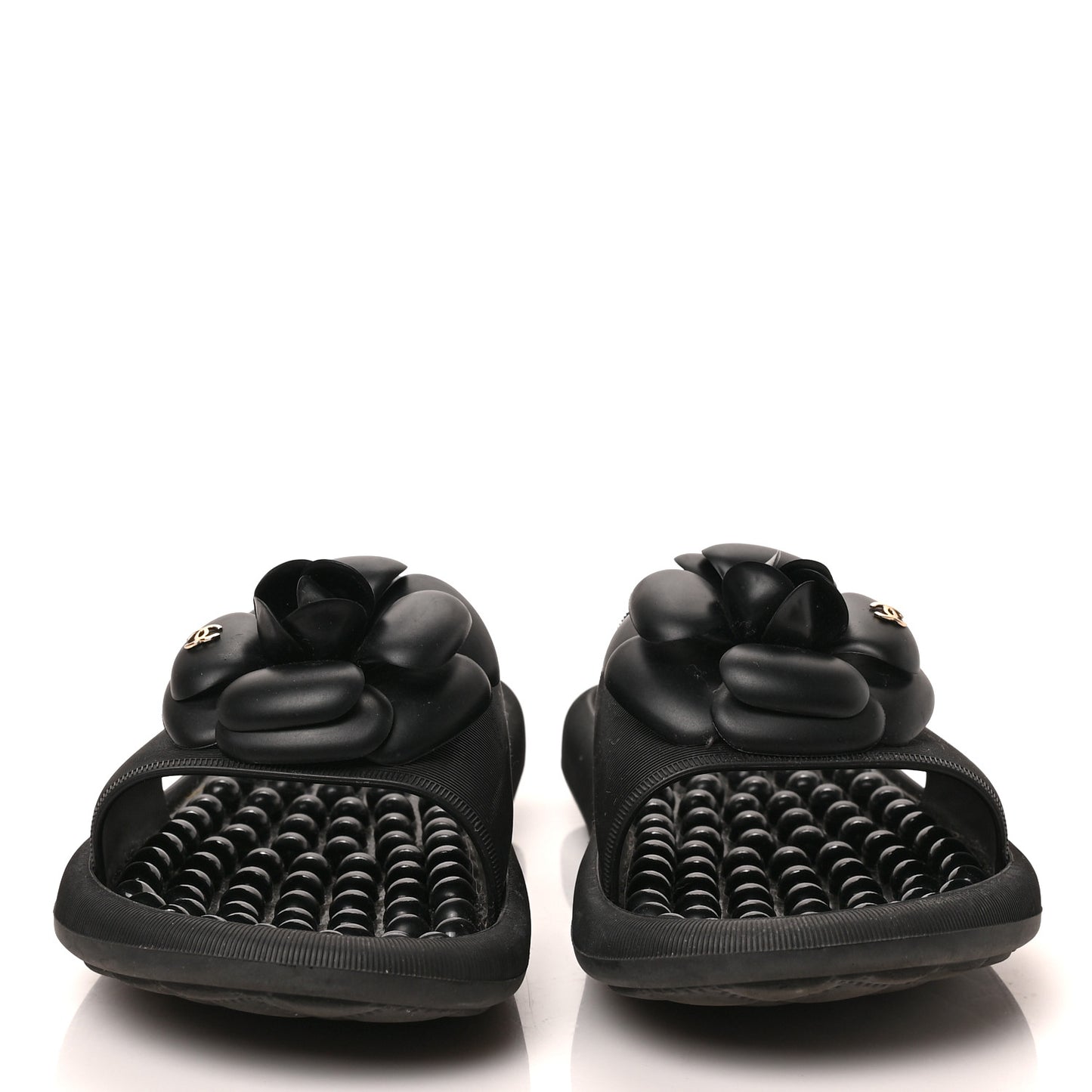 Thermoplastic PVC Camellia Mule Sandals 37 Black
