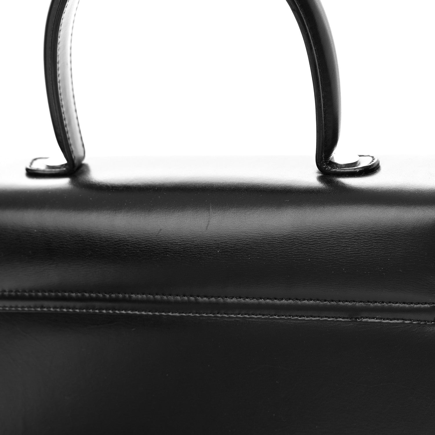 Salvatore Ferragamo Brushed Off Calfskin Iconic Large Top Handle Bag Black 17 of 17