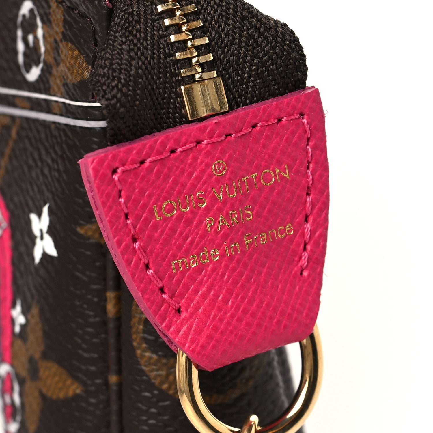 Louis Vuitton Monogram 2019 Christmas Animation Mini Courchevel Pochette Accessories Fuchsia 6 of 10