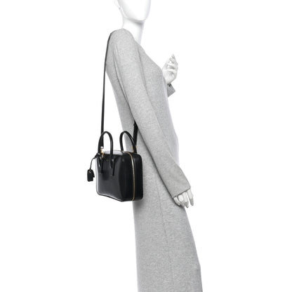 Saint Laurent Smooth Calfskin Small SLP Bauletto Bag Black 2 of 10
