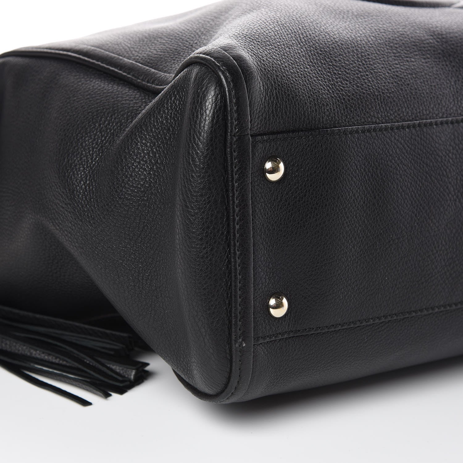 Gucci Pebbled Calfskin Large Soho Top Handle Bag Black 9 of 11