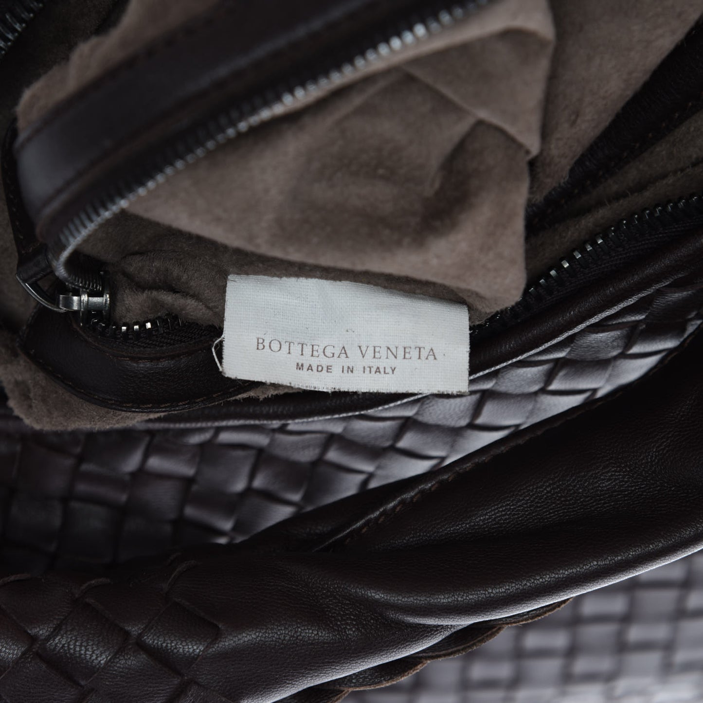 Nappa Intrecciato Large Veneta Hobo Ebano