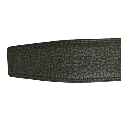 Hermes Chamonix Togo 32mm H Belt  85 34 Plomb Vert De Gris 4 of 4