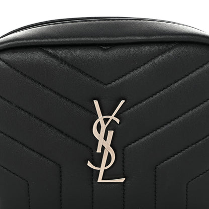 Saint Laurent Lambskin Y Quilted Monogram Loulou Cosmetic Case Black 7 of 9