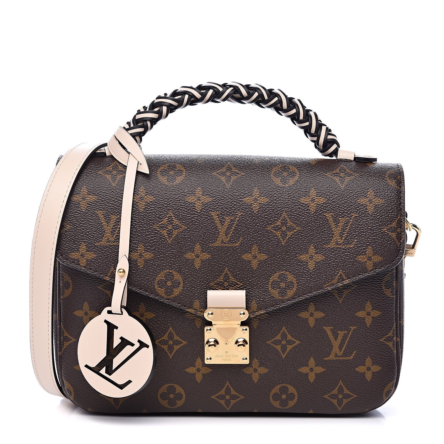 Louis Vuitton Monogram Braided Pochette Metis Creme Beige 1 of 9
