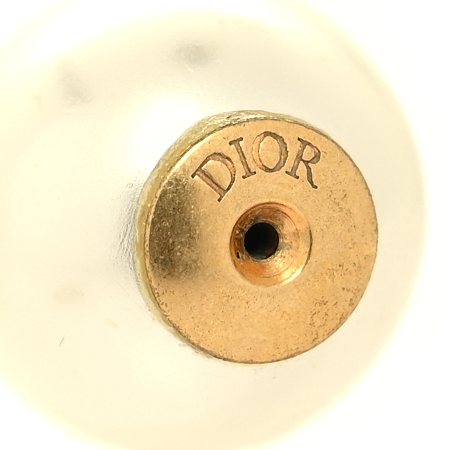 Christian Dior Pearl CD Tribal Drop Earrings Gold 4 of 4